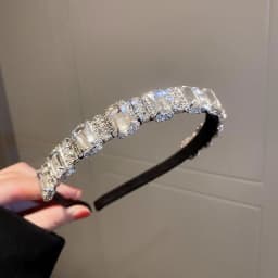 Star Leaves Rhinestones Headbands for Women Imitation Pearl Multi-layer Hollow Hair Hoop French Elegant Dedicate Party Tiaras V1