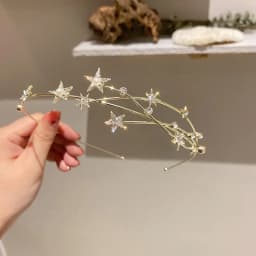Star Leaves Rhinestones Headbands for Women Imitation Pearl Multi-layer Hollow Hair Hoop French Elegant Dedicate Party Tiaras V1