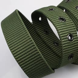 Men's Belt Porous Canvas Pin Buckle Leather Belt Outdoor Sports Tactics Belt Women's Trendy Eyelet Belt with Jeans Belt Women