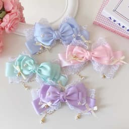 Lolita Girl Bow Hair Clips Headwear Hairpins Hair Accessories Pink Claw Hair Clip Sweetg Srtyle Kawaii Hair Accesorios Jk Clips