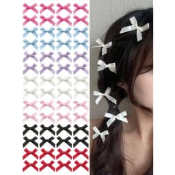 7-56PCS Multi-color Ribbon 4cm Bow Hair Clip Ballet Style Sweet Duckbill Clip Side Clip Dopamine Hair Braiding Headwear