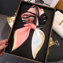 Fashion Paisley Print Luxury Brand Silk 70cm Square Scarf Women Satin Shawls Neckerchief Wrap Scarves Bandana Hair Hjiab Floral