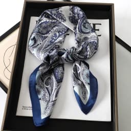 Fashion Paisley Print Luxury Brand Silk 70cm Square Scarf Women Satin Shawls Neckerchief Wrap Scarves Bandana Hair Hjiab Floral
