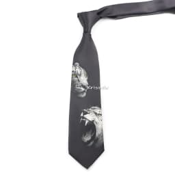 Men's Vintage Imitation Silk Ties 8cm Animal Mathematical Formula Architecture Retro Printing Necktie Party Suit Shirt Accessory