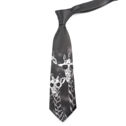 Men's Vintage Imitation Silk Ties 8cm Animal Mathematical Formula Architecture Retro Printing Necktie Party Suit Shirt Accessory