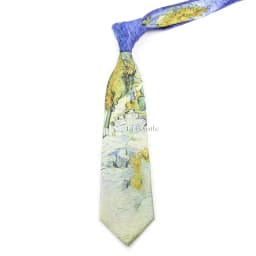 Men's Vintage Imitation Silk Ties 8cm Animal Mathematical Formula Architecture Retro Printing Necktie Party Suit Shirt Accessory