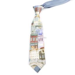 Men's Vintage Imitation Silk Ties 8cm Animal Mathematical Formula Architecture Retro Printing Necktie Party Suit Shirt Accessory