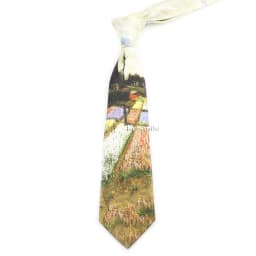Men's Vintage Imitation Silk Ties 8cm Animal Mathematical Formula Architecture Retro Printing Necktie Party Suit Shirt Accessory