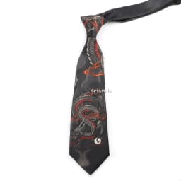 Men's Vintage Imitation Silk Ties 8cm Animal Mathematical Formula Architecture Retro Printing Necktie Party Suit Shirt Accessory