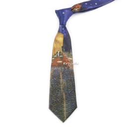 Men's Vintage Imitation Silk Ties 8cm Animal Mathematical Formula Architecture Retro Printing Necktie Party Suit Shirt Accessory