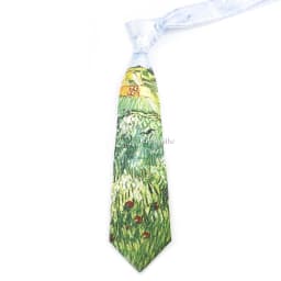Men's Vintage Imitation Silk Ties 8cm Animal Mathematical Formula Architecture Retro Printing Necktie Party Suit Shirt Accessory