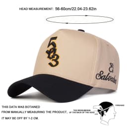 Unisex 503 Salvador Letter Embroidery Baseball Caps Spring and Autumn Outdoor Adjustable Casual Hats Sunscreen Hat