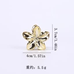 Fashion Egg-Shaped Shiny Flower Hair Clip 4cm Daily Party Hair Accessory for Women