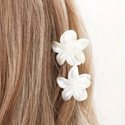 Fashion Egg-Shaped Shiny Flower Hair Clip 4cm Daily Party Hair Accessory for Women