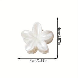 Fashion Egg-Shaped Shiny Flower Hair Clip 4cm Daily Party Hair Accessory for Women