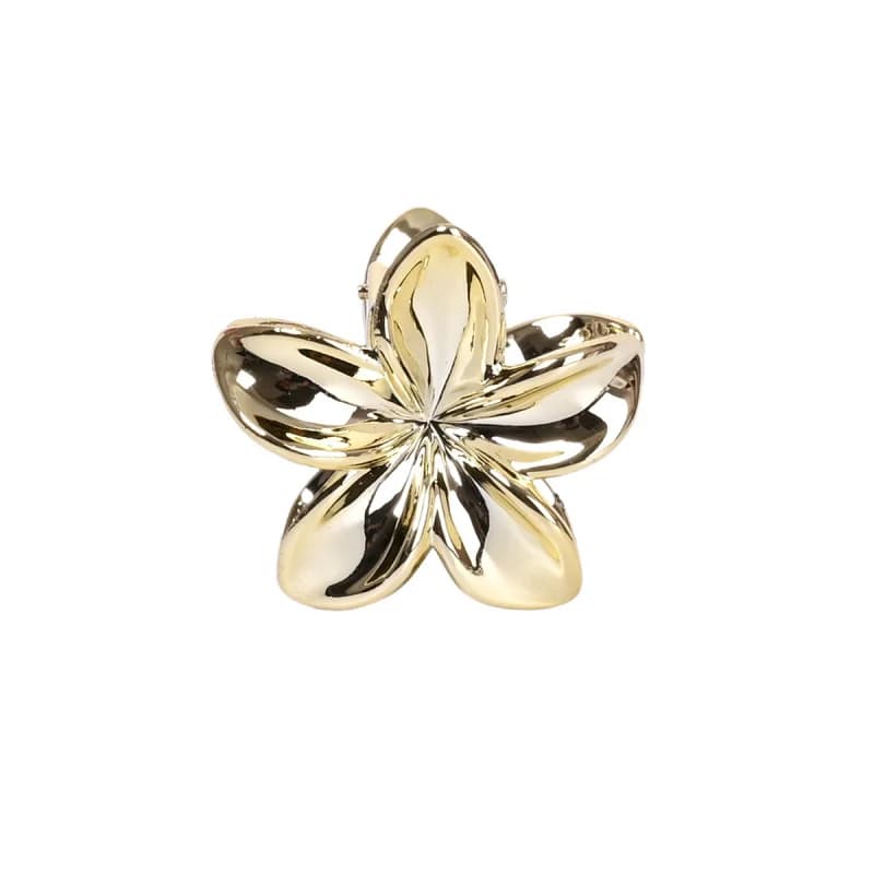 Fashion Egg-Shaped Shiny Flower Hair Clip 4cm Daily Party Hair Accessory for Women