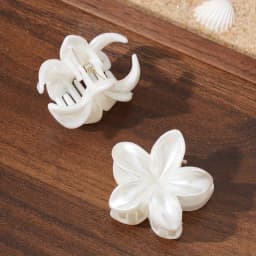 Fashion Egg-Shaped Shiny Flower Hair Clip 4cm Daily Party Hair Accessory for Women