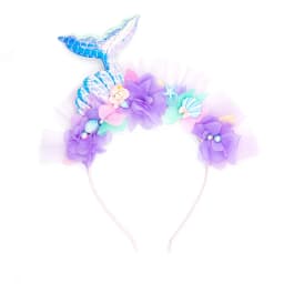 Mermaid Hairband Purple Kids Hair Hoop Sequins Fairy Princess Angel Wand Sticks Children's Dress Up Headdress Accessories