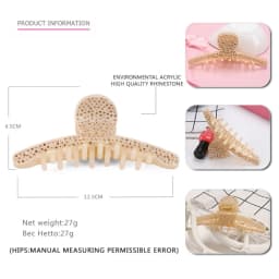Luxury Spark Rhinestones Hair Claw Clip for Women Girls Charming Handmade Hair Jewelry Ornament Accessory - Office Career Party