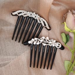New Women Comb Clip Hairpins Rhinestone Pearl Hairclip Claws Barrettes Hair Combs Hair Maker Bun Hair Accessories Headwear