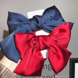 Fashion Large Ribbon Bow Hair Clips For Women Trendy Satin Bowknot Hairpins Cute Ponytail Barrettes Ladies Hair Accessories Gift