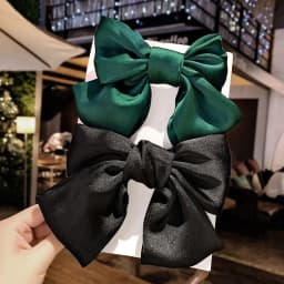 Fashion Large Ribbon Bow Hair Clips For Women Trendy Satin Bowknot Hairpins Cute Ponytail Barrettes Ladies Hair Accessories Gift