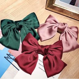 Fashion Large Ribbon Bow Hair Clips For Women Trendy Satin Bowknot Hairpins Cute Ponytail Barrettes Ladies Hair Accessories Gift