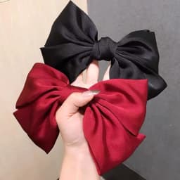 Fashion Large Ribbon Bow Hair Clips For Women Trendy Satin Bowknot Hairpins Cute Ponytail Barrettes Ladies Hair Accessories Gift