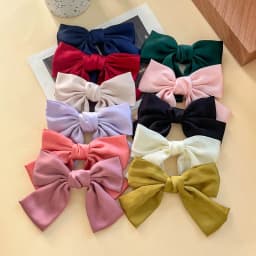 Fashion Large Ribbon Bow Hair Clips For Women Trendy Satin Bowknot Hairpins Cute Ponytail Barrettes Ladies Hair Accessories Gift