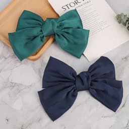 Fashion Large Ribbon Bow Hair Clips For Women Trendy Satin Bowknot Hairpins Cute Ponytail Barrettes Ladies Hair Accessories Gift