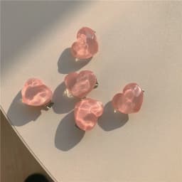 5PCS Pink Girl Cute Series Honey Peach Rose Flower Hair Clip Hair Card Sweet Wind Camellia Lace Bow Headpiece Hair Accessories