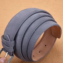 Sude Belt Cowskin Genuine Leather For Man And Lady With Oxford Fabric Strap Genuine Leather Luxury Pin Buckle Blue Gray Belts