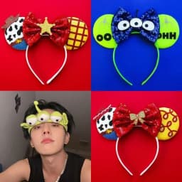 Cute Monsters University Headbands for Girls Mickey Ears Hairband Kid Mike Sullivan Hair Accessories Women Disney Alien Headwear