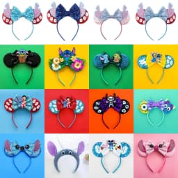 Cute Monsters University Headbands for Girls Mickey Ears Hairband Kid Mike Sullivan Hair Accessories Women Disney Alien Headwear