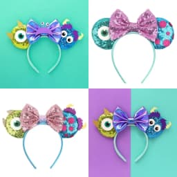 Cute Monsters University Headbands for Girls Mickey Ears Hairband Kid Mike Sullivan Hair Accessories Women Disney Alien Headwear