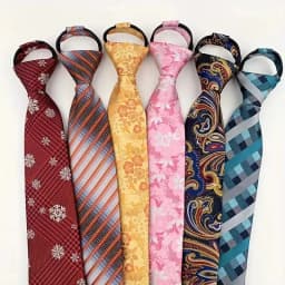 Hot Sell Style 8CM Zipper Tie Men Bridegroom Wedding Stripes Necktie Lazy Pre-tied Ties Striped Zipper Necktie For Men Women