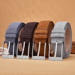 Luxury Suede Cowhide Leather Belt for women, Vintage Style Men belt 3.5cm Wide Waistband for Dresses & Jeans Unisex belt