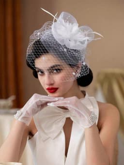 1PCS Fascinators Hats 20s 50s Hat Pillbox Hat Tea Party Headwear With Veil For Girls And Women