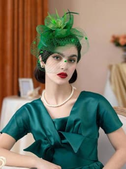 1PCS Fascinators Hats 20s 50s Hat Pillbox Hat Tea Party Headwear With Veil For Girls And Women