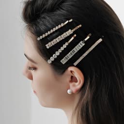 5PK/Set Rhinestone One Word Hair Clip Simple Everyday Hair Pins for Women and Girls Fashion Jewelry Hair Accessories