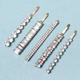5PK/Set Rhinestone One Word Hair Clip Simple Everyday Hair Pins for Women and Girls Fashion Jewelry Hair Accessories