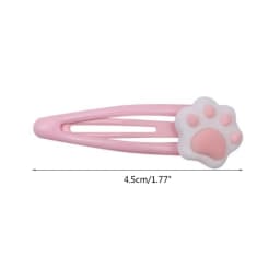 Y2K Cartoon Cat Paw Hair Clip Headwear - Stylish Travel Hairpins & Headdress Hairclip for Girls Fashionable Hair Accessories