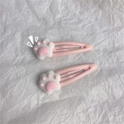 Y2K Cartoon Cat Paw Hair Clip Headwear - Stylish Travel Hairpins & Headdress Hairclip for Girls Fashionable Hair Accessories