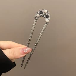 Elegant Flower Hair Sticks Forks Hair Clips Beads Chain Pendant Headpieces Women Retro Chinese Hair Accessories