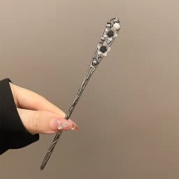 Elegant Flower Hair Sticks Forks Hair Clips Beads Chain Pendant Headpieces Women Retro Chinese Hair Accessories