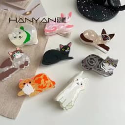 1pcs Cat Hairpin Lady Cute Little Hairpin Short Long Hair Hairpin for Daughter Lover Girl School Partner