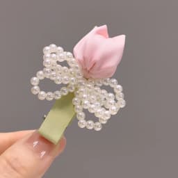 Gentle Diary~ Tulip Pearl Hairpin Fairy Mori Fairy Beauty Premium Sense Niche Bangs Side Headdress Hairpin