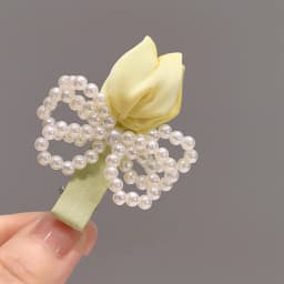 Gentle Diary~ Tulip Pearl Hairpin Fairy Mori Fairy Beauty Premium Sense Niche Bangs Side Headdress Hairpin