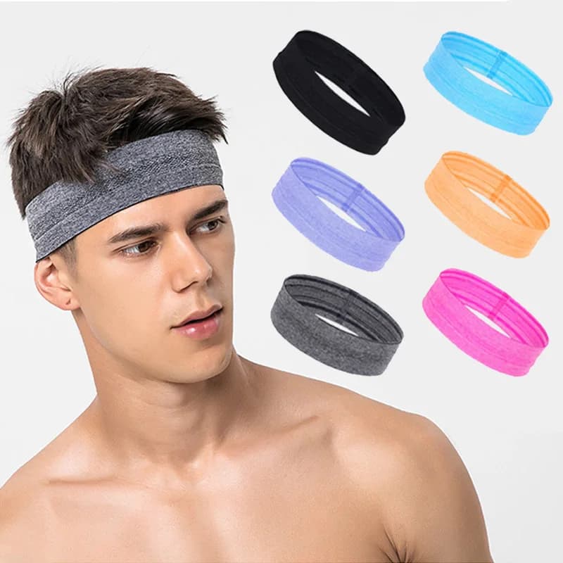 Fashion Summer Sports Headband For Men Non-slip Silicone Sweat Absorbing Headband Women Yoga Fitness Running Hair Accessories