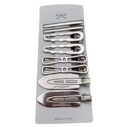8PCS Metal Hair Clips Side Broken Hair Bangs Hair Cards Spice Girls Hair Accessories Silver Bangs Clip Set Side Clip One Word Cl